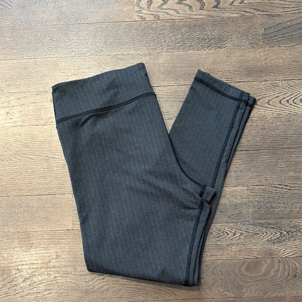 Lands' End Sport‎ Charcoal Herringbone Leggings